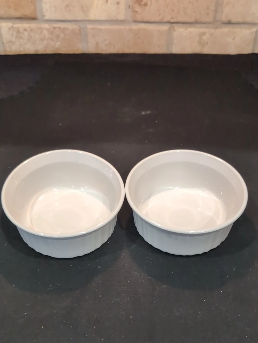 Vintage Two (2) Corning Ware F-16-B Individual Casserole Side Dishes 18 Oz